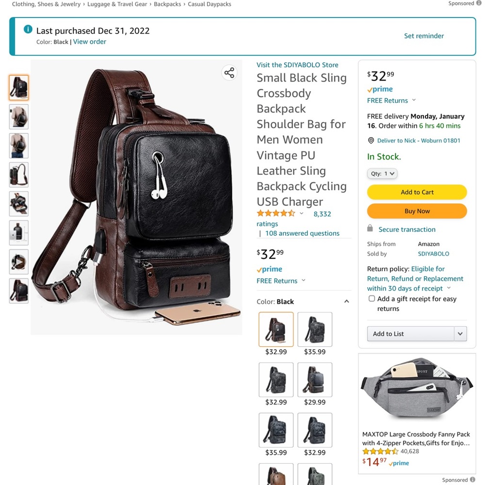 Sling purse/backpack